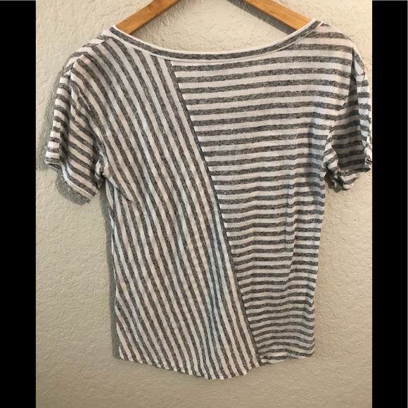 AX Armani Exchange Striped Tee XS Gray - Picture 6 of 6